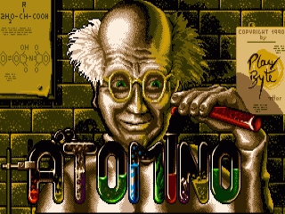Atomino title screen for Amiga